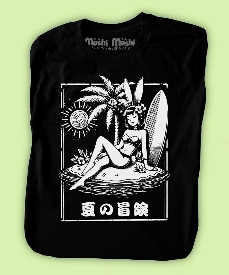 Bunny Girl Surfing T-shirt