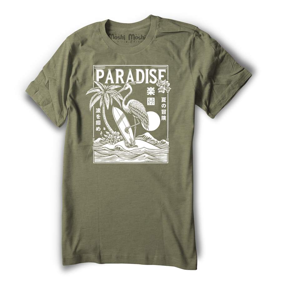 Japanese Surfing Crane T-shirt